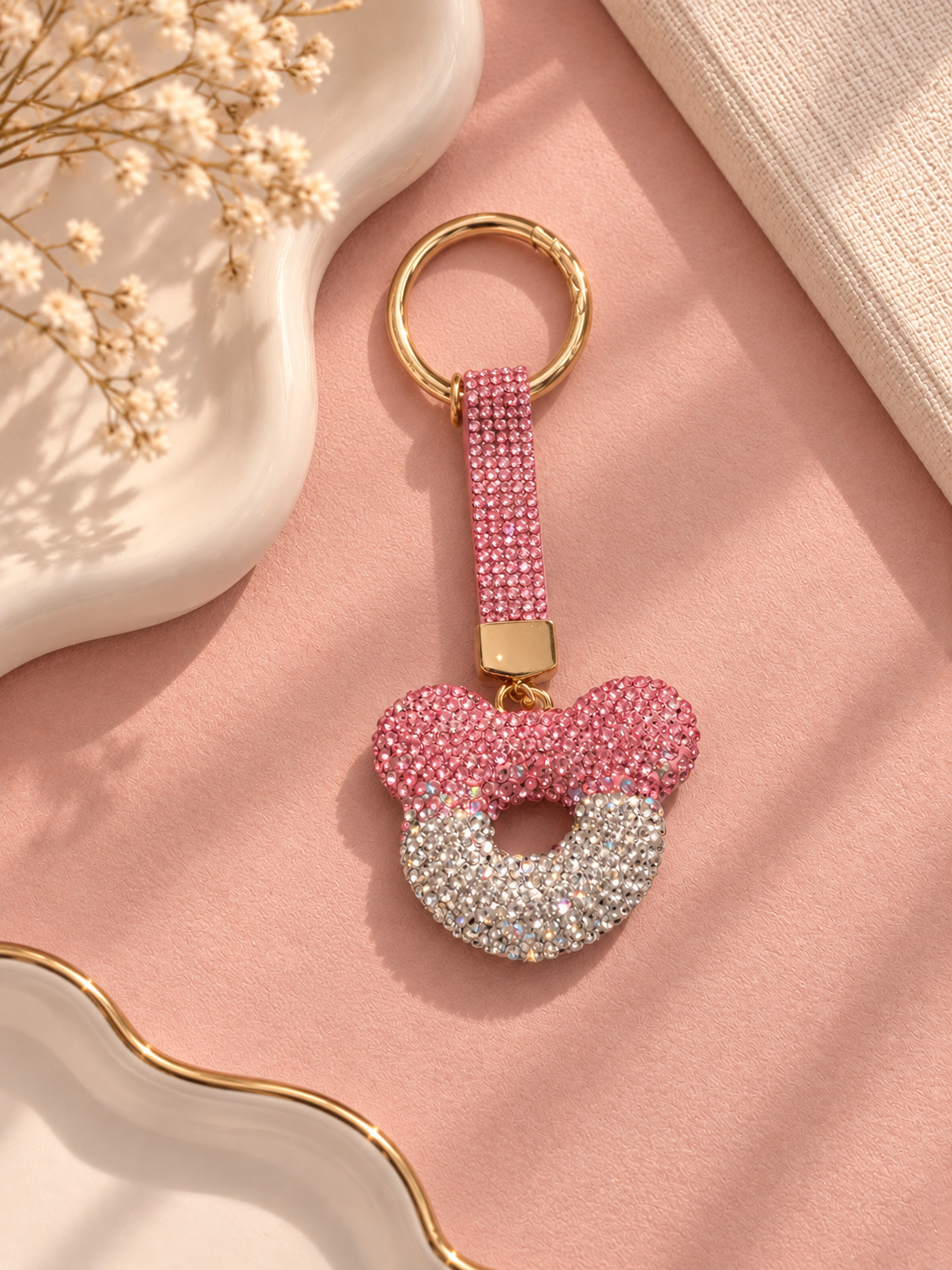 Rose bow charm